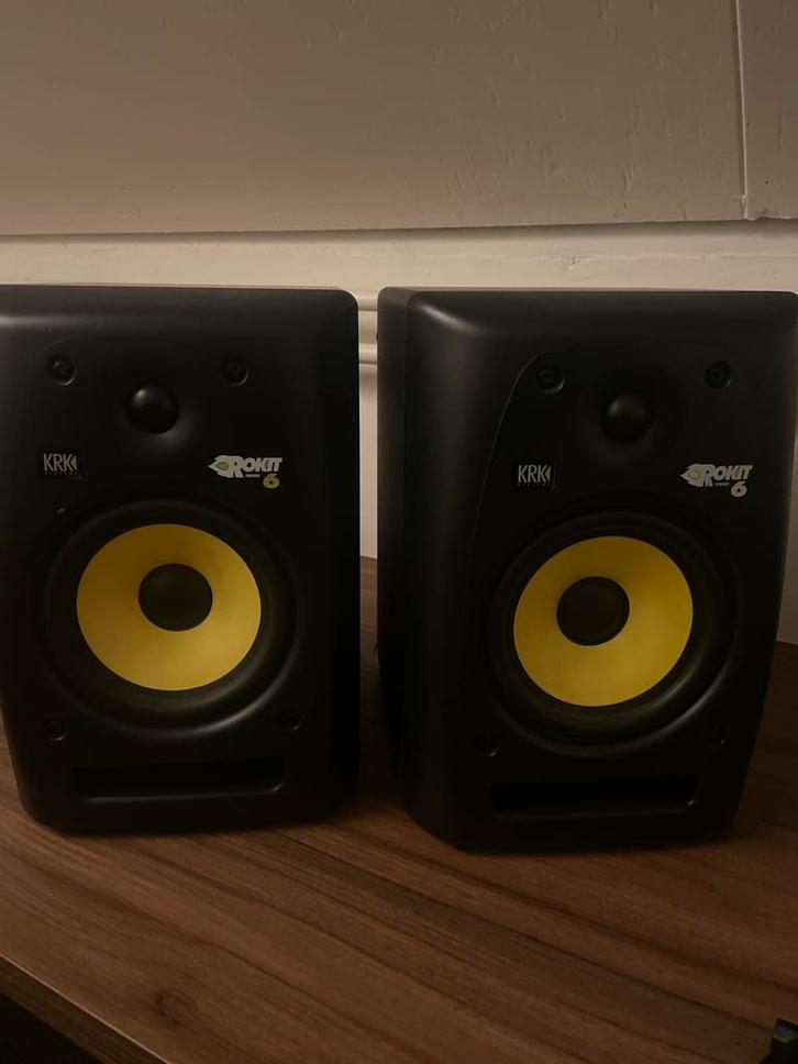 KRK Rokit 6 Studio Monitors - Set, Audio, Tv en Foto, Luidsprekers, Gebruikt, Front, Rear of Stereo speakers, 60 tot 120 watt