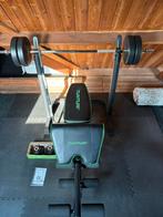 Tunturi WB50 halterbank en overige toebehoren., Sport en Fitness, Ophalen of Verzenden, Metaal, Krachtstation
