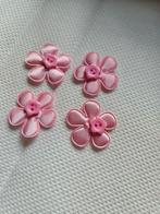 Satijnen Bloemen Applicaties - Roze, Hobby en Vrije tijd, Ophalen, Nieuw, Applicatie