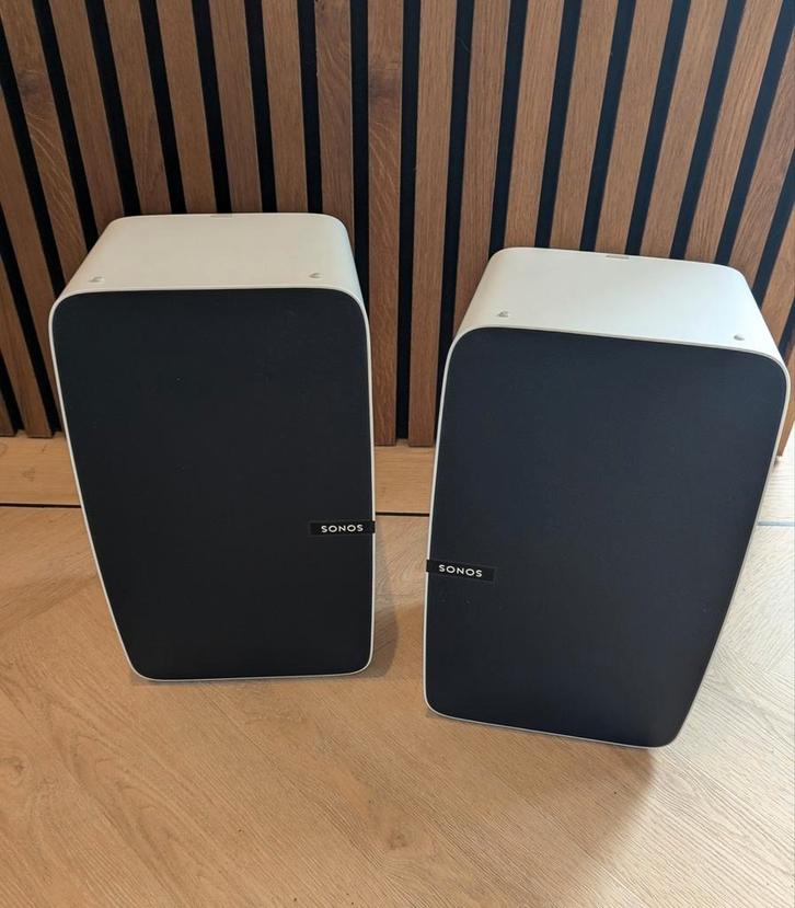 Sonos Play:5 / Generatie 2 / wit / 2 stuks, Audio, Tv en Foto, Luidsprekers, Zo goed als nieuw, Front, Rear of Stereo speakers