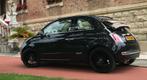 Fiat 500C cabrio automaat special edition, Auto's, Fiat, 1242 cc, 4 cilinders, Leder en Stof, Zwart