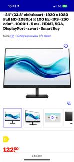 HP 24" Full HD IPS Monitor - 100Hz nieuw in doos!, HDMI, IPS, Nieuw, Full HD