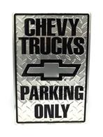 Chevy trucks parking only bord - Chevrolet C10 C20 pickup, Ophalen of Verzenden, Nieuw, Reclamebord
