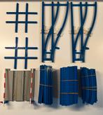 Partij Lego trein rails blauw met kruisingen overgang, Ophalen of Verzenden, Zo goed als nieuw