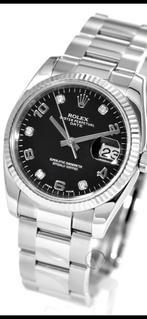 Rolex Date 115234 Black diamond dail 2016, Ophalen, Staal, Polshorloge, Zo goed als nieuw