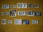 oud emaille huisnummer 107 ook 108 109 110 111 112 113 114 5, Ophalen of Verzenden