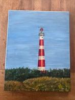 Te koop olieverf schilderij vuurtoren Ameland, Ophalen of Verzenden