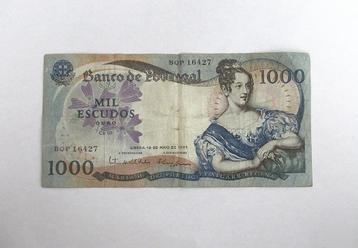 Portugal 1000 Escudos 1967 bankbiljet.  beschikbaar voor biedingen