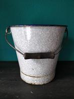 Emmer, gewolkt emaille  Hoogte: 22 cm, Ophalen of Verzenden