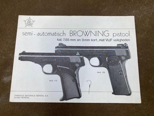 Nederland Politie Voorschrift Pistool FN model 115 en 125, Verzamelen, Militaria | Algemeen, Overige soorten, Boek of Tijdschrift