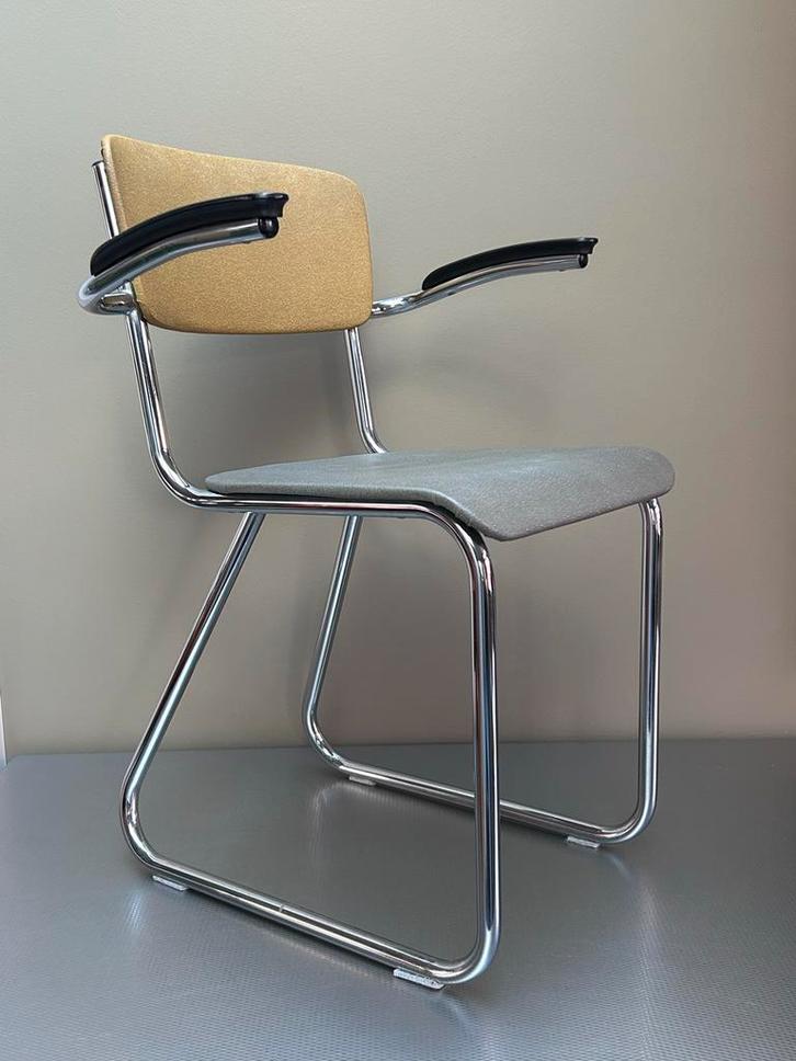 Vintage design buisstoel Bauhaus Gispen Rietveld stijl, Huis en Inrichting, Stoelen, Gebruikt, Eén, Zwart, Ophalen of Verzenden