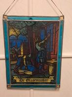 Glas in lood raamhanger 44x34 cm De glasemaaker, Antiek en Kunst, Antiek | Glas en Kristal, Ophalen of Verzenden