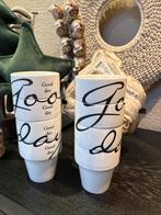 Riviera Maison Kopjes - 8 stuks, Huis en Inrichting, Gebruikt, Keramiek, Ophalen of Verzenden, Overige stijlen