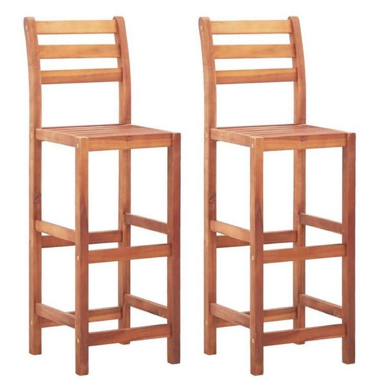 2 Zitkrukken barkrukken barkruk acaciahout GRATIS VERZENDING, Huis en Inrichting, Barkrukken, Nieuw, 60 tot 90 cm, Hout, 2 krukken