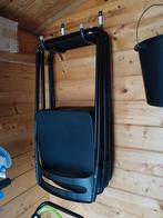 4 zwarte klapstoelen - Ideaal voor extra zitplaatsen, Huis en Inrichting, Stoelen, Ophalen, Zo goed als nieuw, Zwart, Vier