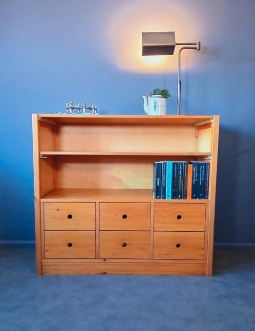 Vintage wandkast uit school jaren 60 stijl Ate van Apeldoorn, Huis en Inrichting, Kasten | Boekenkasten, Gebruikt, Minder dan 100 cm