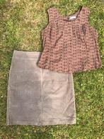 Katoenen Rok Beneton 42 blouse 44 setje, Kleding | Dames, Ophalen of Verzenden, Zo goed als nieuw, Maat 42/44 (L), Boven de knie
