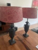 Nachtkast/Tafel lampen set 2 identiek, Huis en Inrichting, Lampen | Lampenkappen, Ophalen, Gebruikt, 25 tot 50 cm, Klassiek vintage
