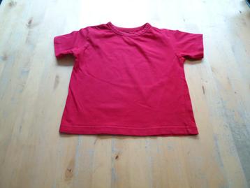  	 Rood t-shirt shirt maat 86 - 92 (Z403)  beschikbaar voor biedingen