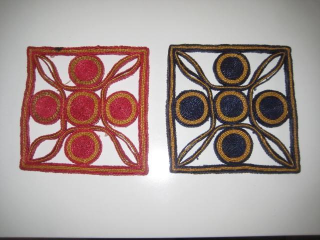 Raffia onderzetters 2 X Tomado pannenonderzetters 2 X Retro, Huis en Inrichting, Keuken | Keukenbenodigdheden, Zo goed als nieuw