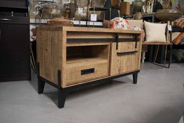 Gaaf tv-meubel Camino Feelings hout metaal loftdeur 110 cm., Huis en Inrichting, Kasten | Televisiemeubels, Zo goed als nieuw