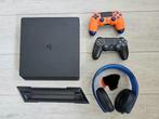 Sony PlayStation 4 Slim 1TB Zwart - Inclusief 14 games, Spelcomputers en Games, Ophalen of Verzenden, Zo goed als nieuw, Met 1 controller