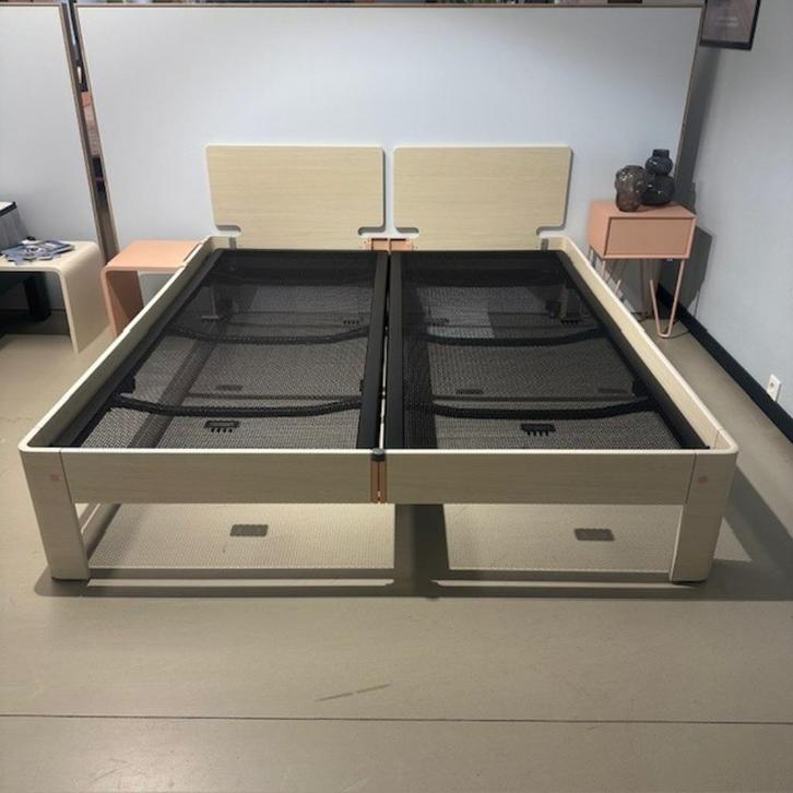 Auping Auronde Deelbaar - 180x210cm, Huis en Inrichting, Slaapkamer | Bedden, Nieuw, Tweepersoons, 180 cm, 210 cm, Hout, Wit, Ophalen