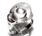 Schitterende Zilveren Bloem Ring, Verzenden, Zilver, Ring, Met edelsteen