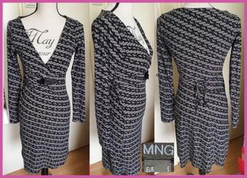 MNG zwart-witte jurk maat S (36/38) zgan   beschikbaar voor biedingen