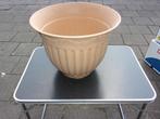 ecru bloempot, Kunststof, Rond, Zo goed als nieuw, Minder dan 25 cm