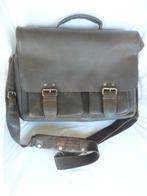 Prachtige bruine buffel leren Aunts & Uncles aktetas 15 inch, Ophalen of Verzenden, Zo goed als nieuw, Bruin, Leer