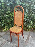 Thonet webbing winkelstoel met hoge rugleuning (lange jan), Ophalen of Verzenden, Gebruikt, Bruin, Eén