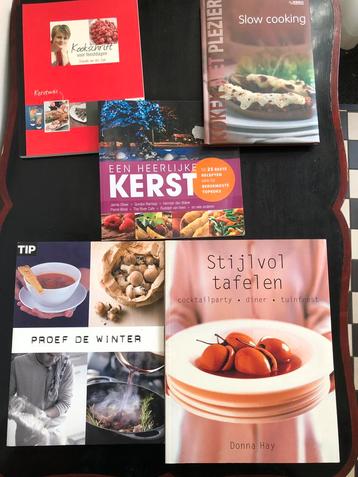 Set van 5 kookboeken kerst / feestdagen beschikbaar voor biedingen