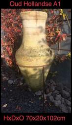 Unieke grote antieke vaas 70cm + ijzeren standaard, Huis en Inrichting, Woonaccessoires | Vazen, Gebruikt, Overige kleuren, 50 tot 75 cm