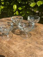 Vintage (ijs)coupes glas, zgan, Ophalen of Verzenden
