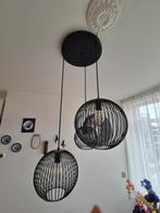 Industriële zwarte hanglamp metaal 3 delige, 50 tot 75 cm, Ophalen of Verzenden, Zo goed als nieuw, Industriële