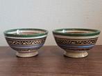 Set van 2 antieke Noord-Afrikaanse kommen oude kom keramiek, Ophalen of Verzenden