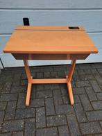 Beuken vintage lessenaar bureau schooltafel, Ophalen