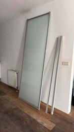 Schuifdeur glas + rails, Gebruikt, Overige typen, Aluminium, Inclusief glas