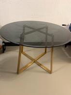 Sklum Rookglas Eettafel - 110cm, Huis en Inrichting, 50 tot 100 cm, 100 tot 150 cm, Rond, Ophalen of Verzenden