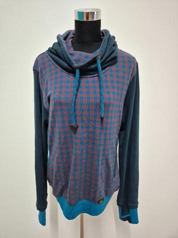 Trui21 - Blauw-oranje Chapati trui maat L (1) beschikbaar voor biedingen