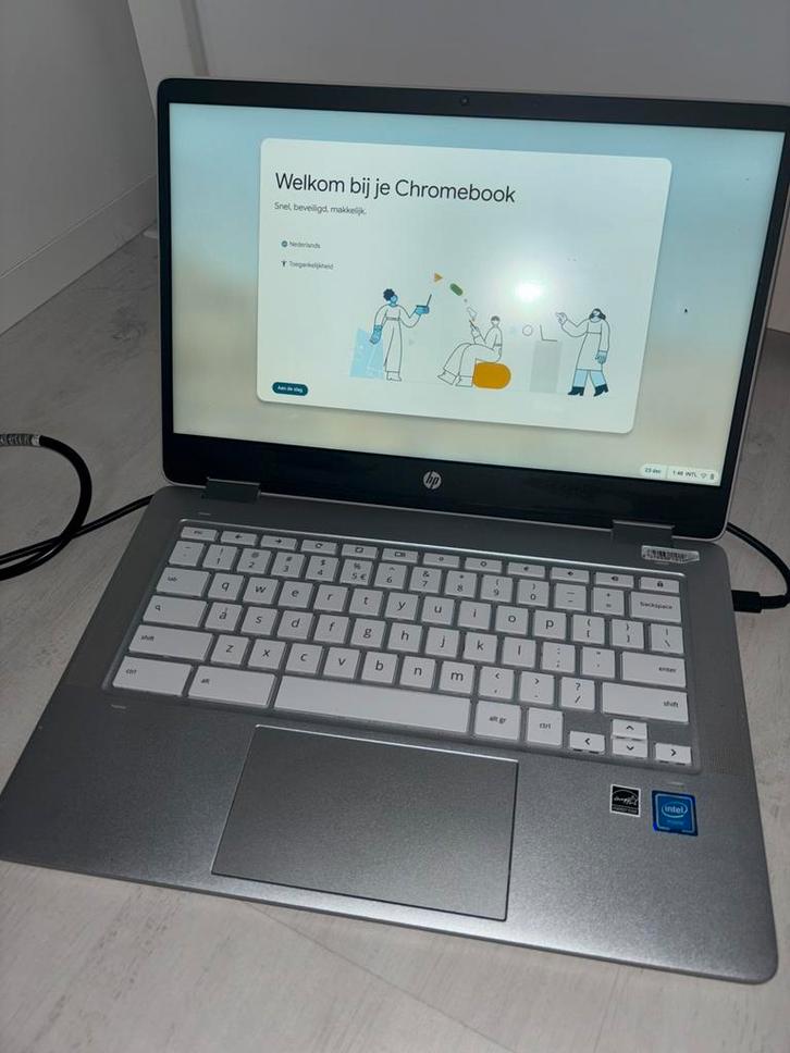 HP chromebook (x360 & touchscreen), Computers en Software, Chromebooks, Gebruikt, 14 inch, 4 GB of minder, 64 GB, Qwerty, Touchscreen