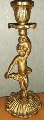 Franse kandelaar messing, Antiek en Kunst, Ophalen of Verzenden, Koper of Brons