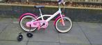 Meisjesfiets 16 inch met zijwieltjes - 4-6 jaar, Fietsen en Brommers, Ophalen, Gebruikt, 16 inch, Btwin