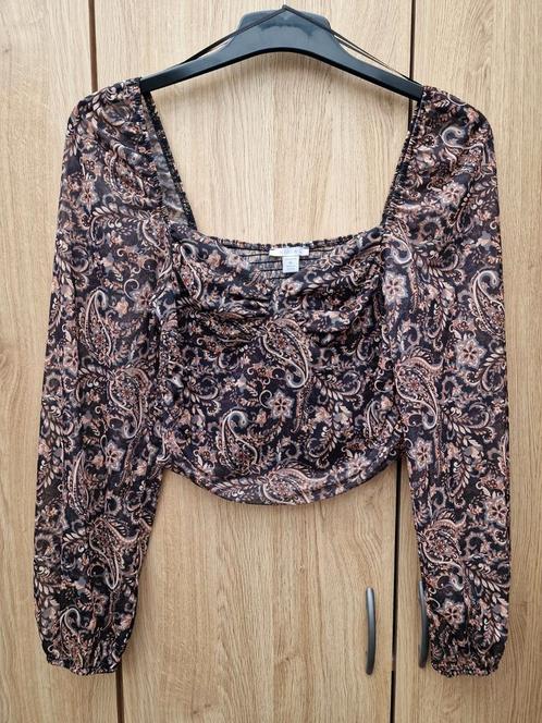 NIEUW Croptop mt XL Amisu bruine tinten lange mouwen, Kleding | Dames, Tops, Nieuw, Maat 46/48 (XL) of groter, Bruin, Lange mouw