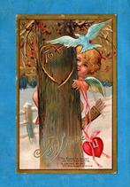 Mooie oude Valentine's kaart N276 in reliéf uit ca 1910, Verzenden, Voor 1920, Ongelopen, Kinderen