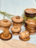 Vintage servies bruin Potterie de Driehoek, Ophalen, Gebruikt, Keramiek, Overige typen