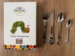 Rupsje Nooitgenoeg Keltum Kinderbestek 4-delig, Ophalen of Verzenden, Gebruikt, Kraamcadeau