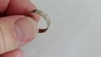 Verzilverde Brass Ring - Size: 18mm, Verzenden, Zo goed als nieuw, Dame, Zilver