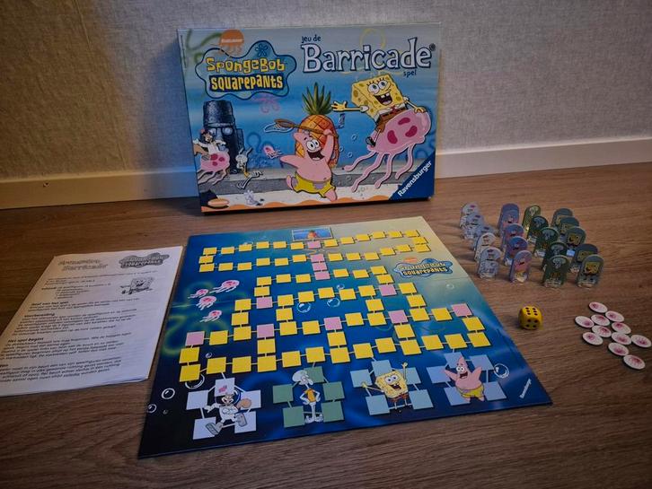 Spongebob Barricade spel., Hobby en Vrije tijd, Gezelschapsspellen | Bordspellen, Ophalen of Verzenden